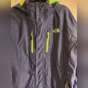 Northface winter jacket Large Denim blue/Green Gently used